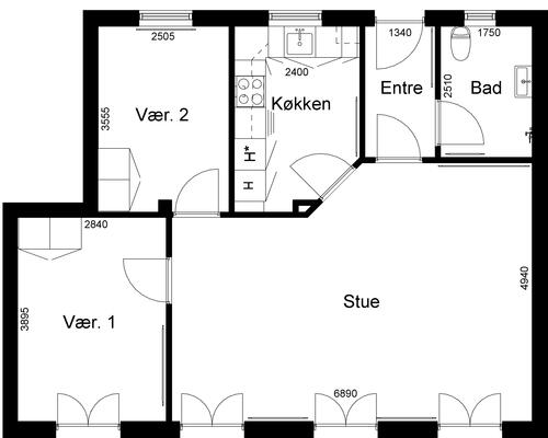 3 værelses lejlighed i Tjele