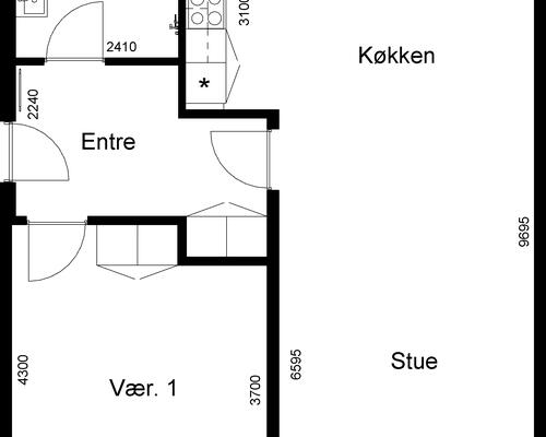 2 værelses lejlighed i Viborg