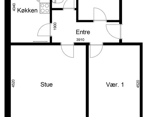 3 værelses lejlighed i Grindsted