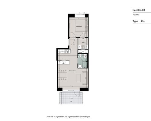 Moderne 2-værelses med god plads og praktisk planløsning - Ingen bindingsperiode!