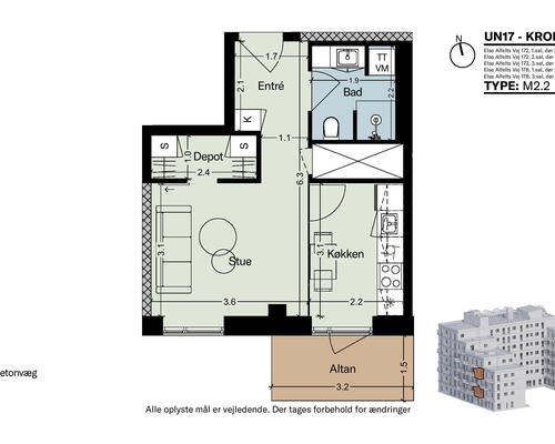 Kronen i UN17 Village - Fokus på det sunde liv - 1 vær med altan
