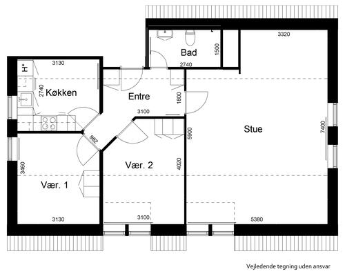 3 værelses lejlighed i Rødding