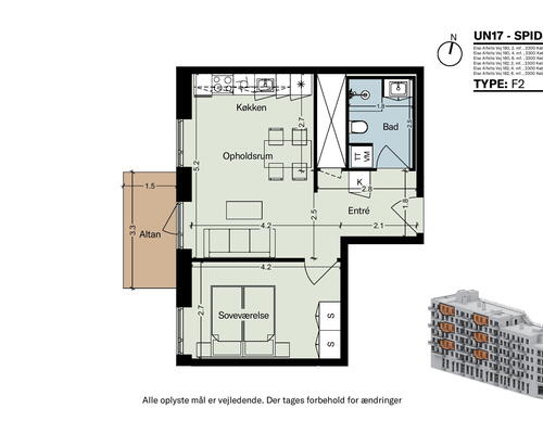 UN17 Spidsen - 2 vær. med fantastisk udsigt til Kalvebod Fælled