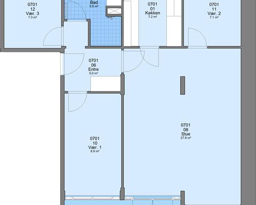 4 værelses lejlighed i Skive