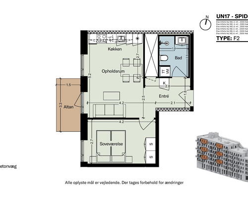UN17 Spidsen - 2 vær. med fantastisk udsigt til Kalvebod Fælled