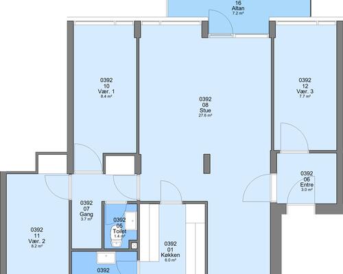 4 værelses lejlighed i Skive