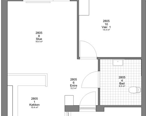 2 værelses lejlighed i Varde