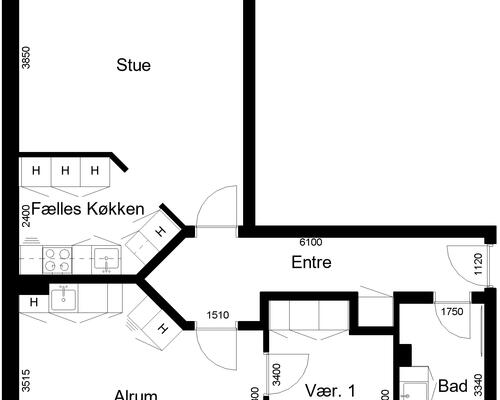 4 værelses lejlighed i Toftlund