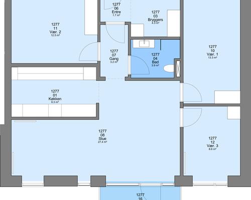 4 værelses lejlighed i Ringkøbing