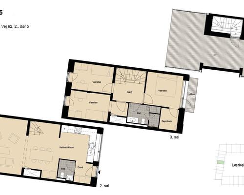 4 værelses lejlighed i København SV