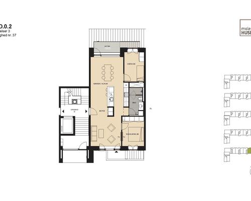 3 værelses lejlighed i København SV