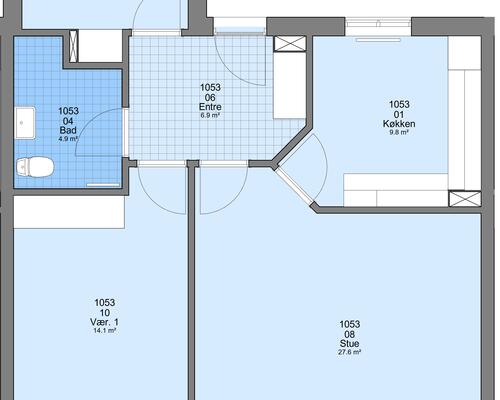 3 værelses lejlighed i Tim