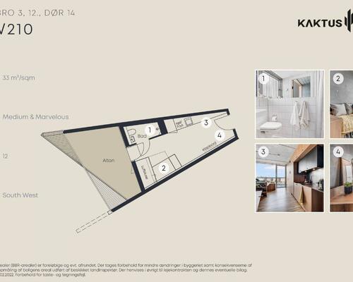 1 værelses lejlighed i København V