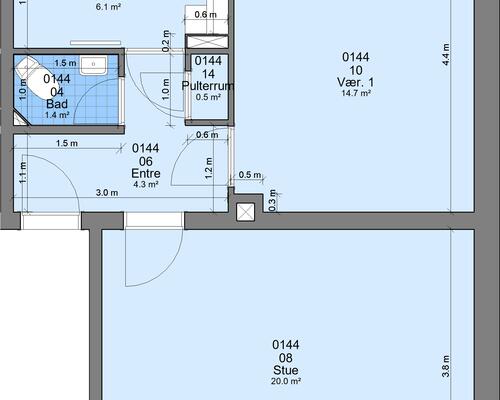 2 værelses lejlighed i Randers