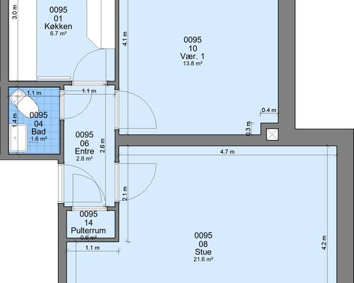 2 værelses lejlighed i Randers