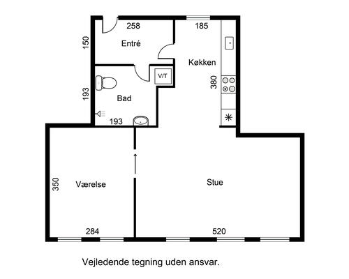 2 værelses lejlighed i Esbjerg