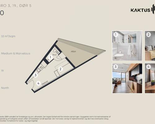 1 værelses lejlighed i København V