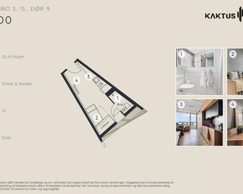 1 værelses lejlighed i København V