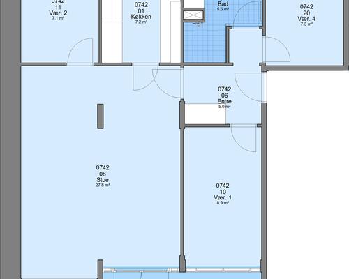 4 værelses lejlighed i Skive