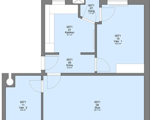 3 værelses lejlighed i Skive