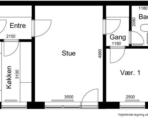 2 værelses lejlighed i Skive