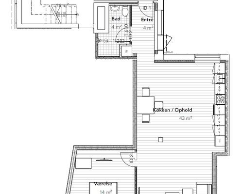 2 værelses lejlighed i Viborg