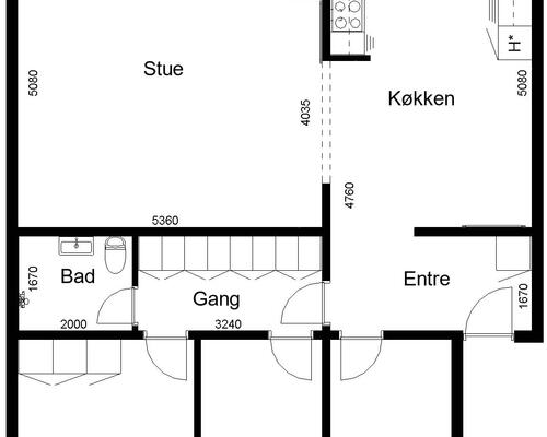 5 værelses lejlighed i Grenaa