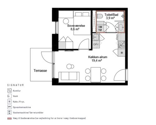 Nyopført 2-værelses lejlighed i Skejbyen