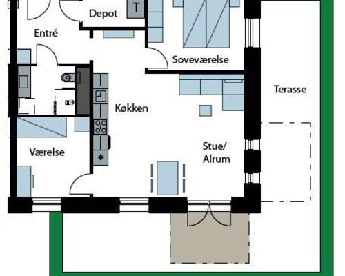 3 værelses lejlighed på Skovledet i Hillerød udlejes