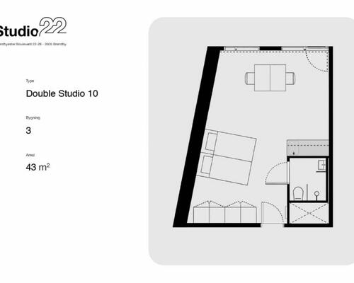 1 værelses lejlighed i Brøndby