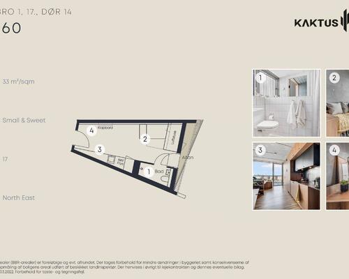 1 værelses lejlighed i København V