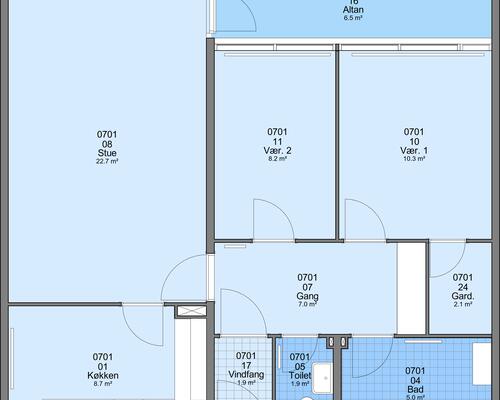 3 værelses lejlighed i Frederikshavn
