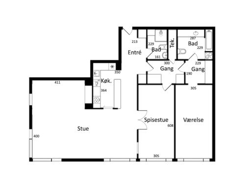 Skøn stilfuld lejlighed ved Langelinie