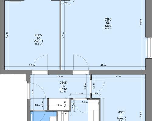 2 værelses lejlighed i Randers SV