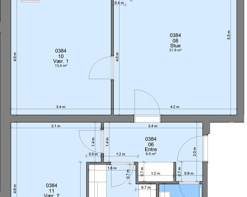 2 værelses lejlighed i Randers SV