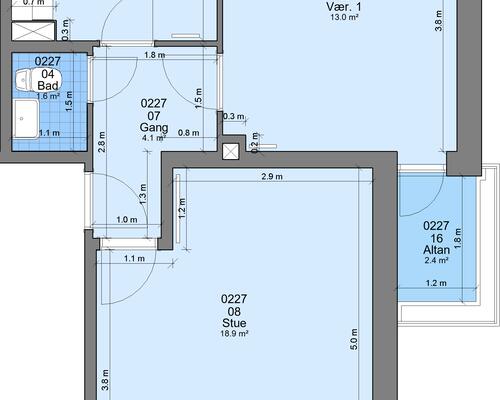 2 værelses lejlighed i Randers NØ