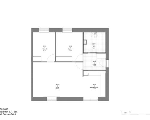 3 værelses lejlighed i Sønder Felding