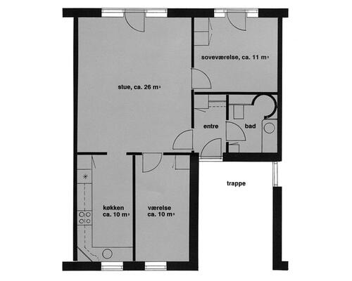 3 værelses lejlighed i Aalborg