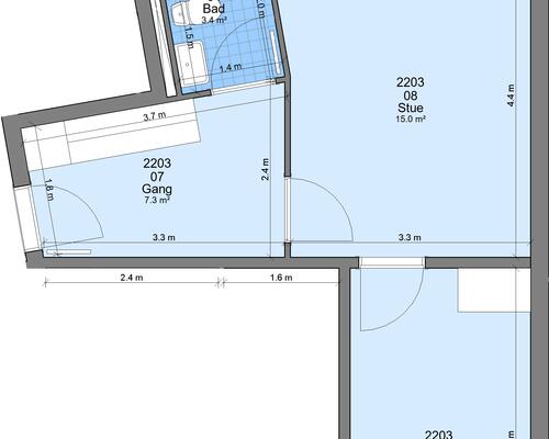 2 værelses lejlighed i Randers
