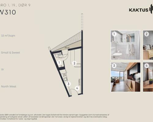 1 værelses lejlighed i København V