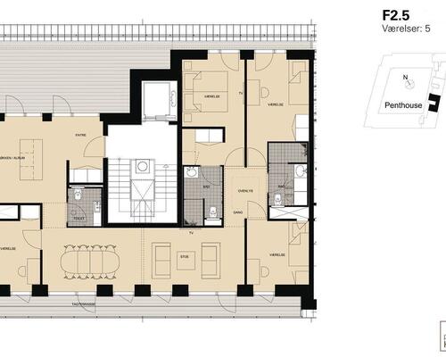 5 værelses lejlighed i København SV