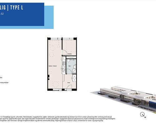 2 værelses lejlighed i Søborg