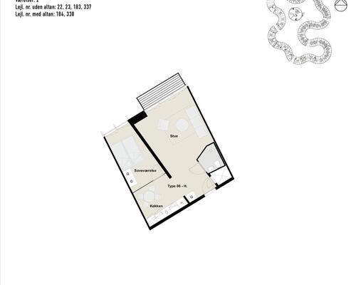 2 værelses lejlighed i Kongens Lyngby