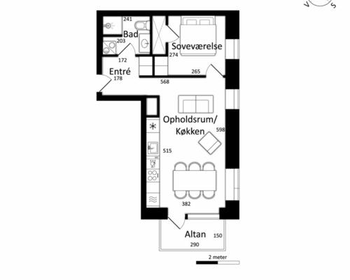 Lækker nyopført 2-værelses i Sølyst