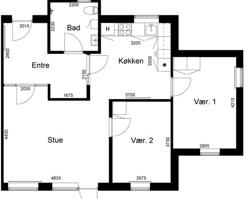 3 værelses lejlighed i Viborg