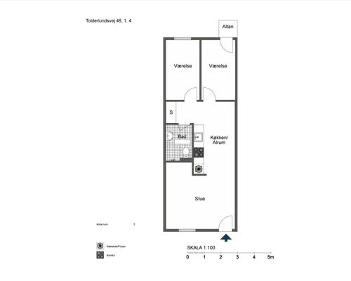 3 værelses lejlighed i Odense C
