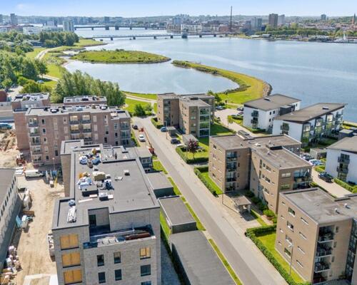 Nyopført 2-værelses penthouse lejlighed med stor tagterrasse