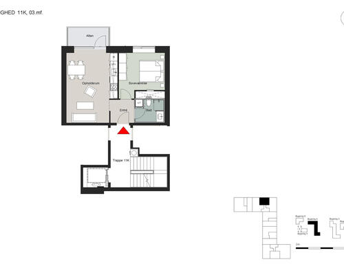 2 værelses lejlighed i København S