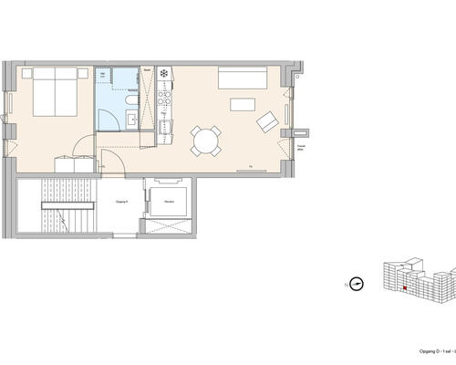 2 værelses lejlighed i København S