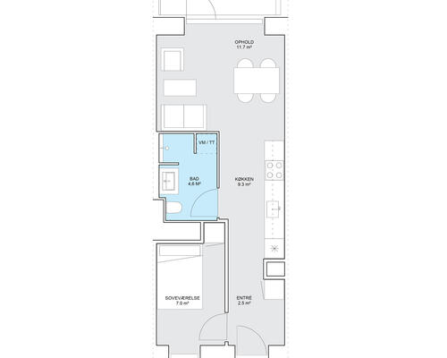 2 værelses lejlighed i Åbyhøj